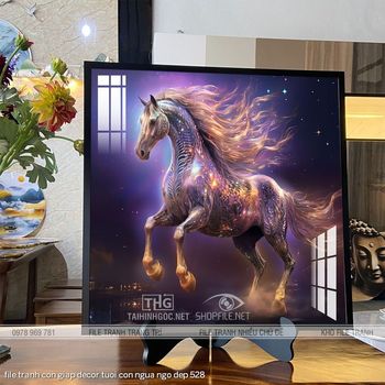 file tranh con giap decor tuoi con ngua ngo dep 528