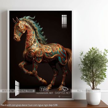 file tranh con giap decor tuoi con ngua ngo dep 538