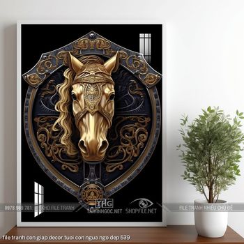 file tranh con giap decor tuoi con ngua ngo dep 539