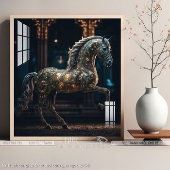 file tranh con giap decor tuoi con ngua ngo dep 541