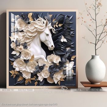 file tranh con giap decor tuoi con ngua ngo dep 545