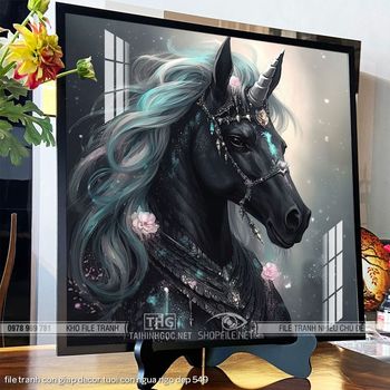 file tranh con giap decor tuoi con ngua ngo dep 549