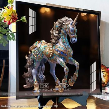 file tranh con giap decor tuoi con ngua ngo dep 550