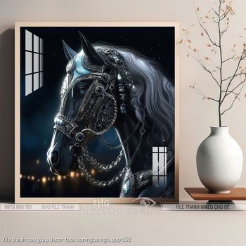 file tranh con giap decor tuoi con ngua ngo dep 552