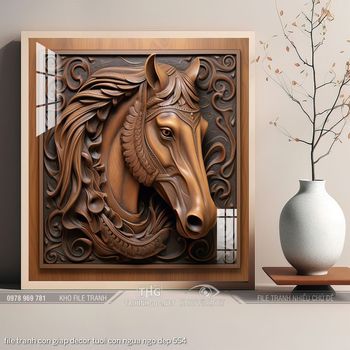 file tranh con giap decor tuoi con ngua ngo dep 554