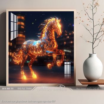 file tranh con giap decor tuoi con ngua ngo dep 557