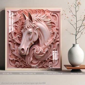 file tranh con giap decor tuoi con ngua ngo dep 558