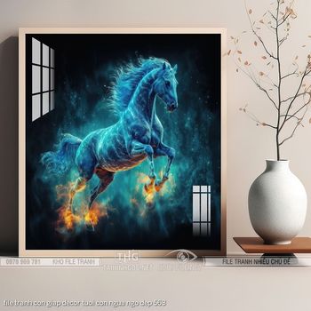 file tranh con giap decor tuoi con ngua ngo dep 563