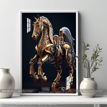 file tranh con giap decor tuoi con ngua ngo dep 566