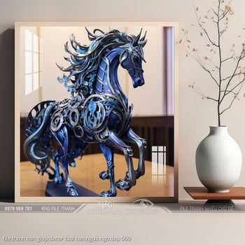 file tranh con giap decor tuoi con ngua ngo dep 569