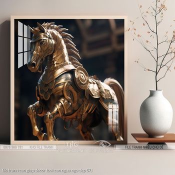 file tranh con giap decor tuoi con ngua ngo dep 571