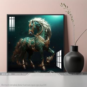 file tranh con giap decor tuoi con ngua ngo dep 572