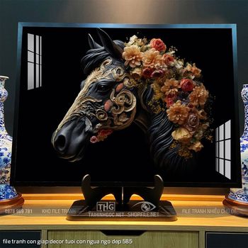 file tranh con giap decor tuoi con ngua ngo dep 585