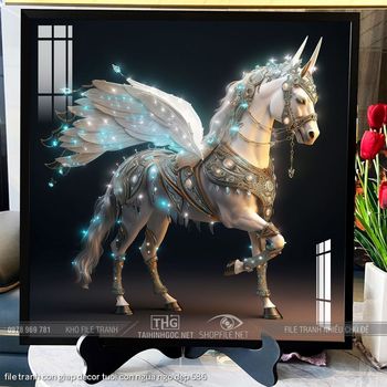 file tranh con giap decor tuoi con ngua ngo dep 586