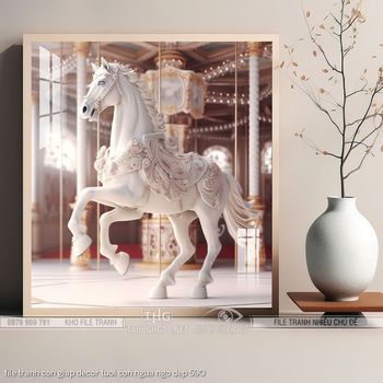 file tranh con giap decor tuoi con ngua ngo dep 590