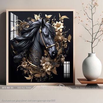 file tranh con giap decor tuoi con ngua ngo dep 593