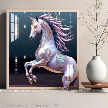 file tranh con giap decor tuoi con ngua ngo dep 595