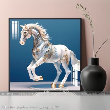 file tranh con giap decor tuoi con ngua ngo dep 597