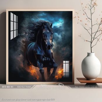 file tranh con giap decor tuoi con ngua ngo dep 599