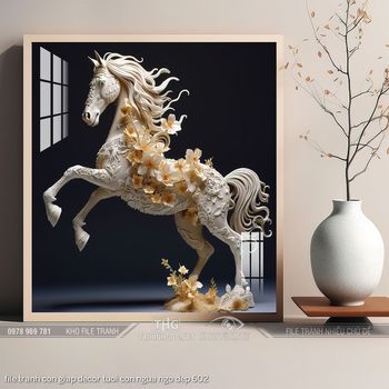 file tranh con giap decor tuoi con ngua ngo dep 602