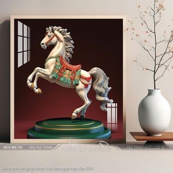 file tranh con giap decor tuoi con ngua ngo dep 603