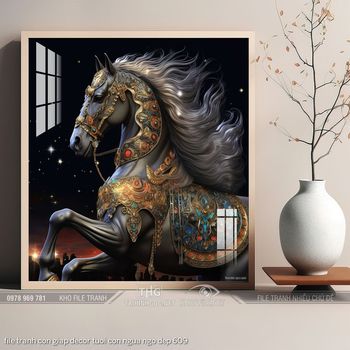 file tranh con giap decor tuoi con ngua ngo dep 609