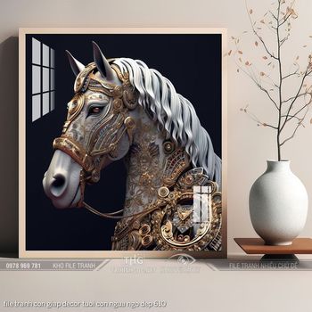 file tranh con giap decor tuoi con ngua ngo dep 610