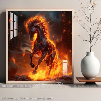 file tranh con giap decor tuoi con ngua ngo dep 611