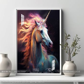 file tranh con giap decor tuoi con ngua ngo dep 619