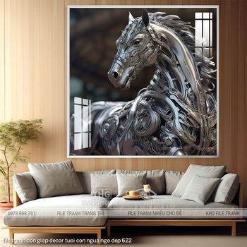 file tranh con giap decor tuoi con ngua ngo dep 622