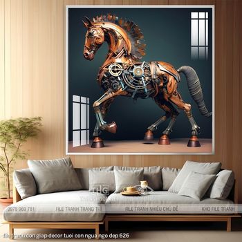 file tranh con giap decor tuoi con ngua ngo dep 626