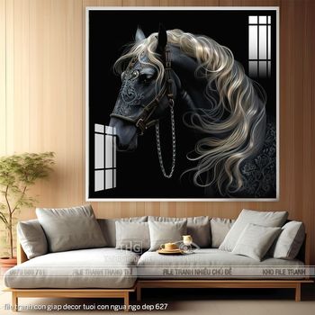 file tranh con giap decor tuoi con ngua ngo dep 627