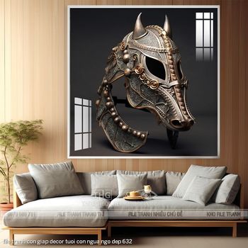 file tranh con giap decor tuoi con ngua ngo dep 632