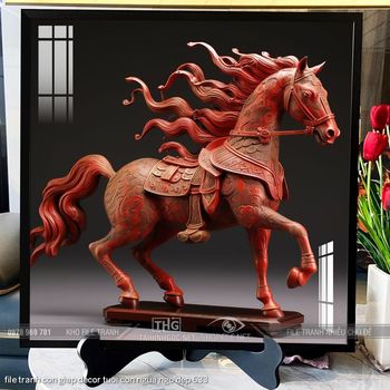 file tranh con giap decor tuoi con ngua ngo dep 633