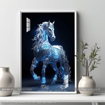 file tranh con giap decor tuoi con ngua ngo dep 639