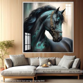 file tranh con giap decor tuoi con ngua ngo dep 640