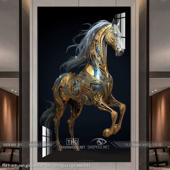 file tranh con giap decor tuoi con ngua ngo dep 641