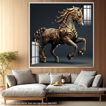 file tranh con giap decor tuoi con ngua ngo dep 642