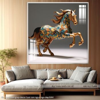 file tranh con giap decor tuoi con ngua ngo dep 644