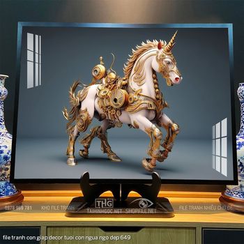 file tranh con giap decor tuoi con ngua ngo dep 649