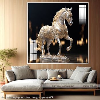 file tranh con giap decor tuoi con ngua ngo dep 651