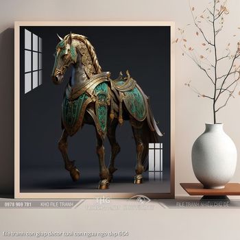 file tranh con giap decor tuoi con ngua ngo dep 654