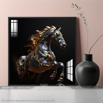 file tranh con giap decor tuoi con ngua ngo dep 657