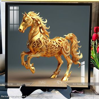 file tranh con giap decor tuoi con ngua ngo dep 672