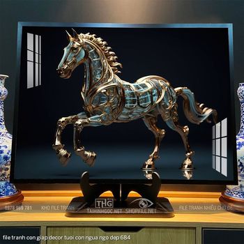 file tranh con giap decor tuoi con ngua ngo dep 684