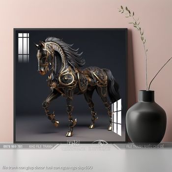 file tranh con giap decor tuoi con ngua ngo dep 690