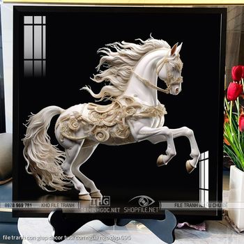 file tranh con giap decor tuoi con ngua ngo dep 695