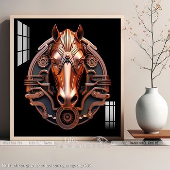 file tranh con giap decor tuoi con ngua ngo dep 696