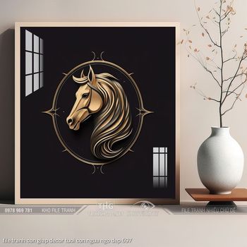 file tranh con giap decor tuoi con ngua ngo dep 697