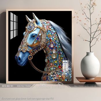 file tranh con giap decor tuoi con ngua ngo dep 701